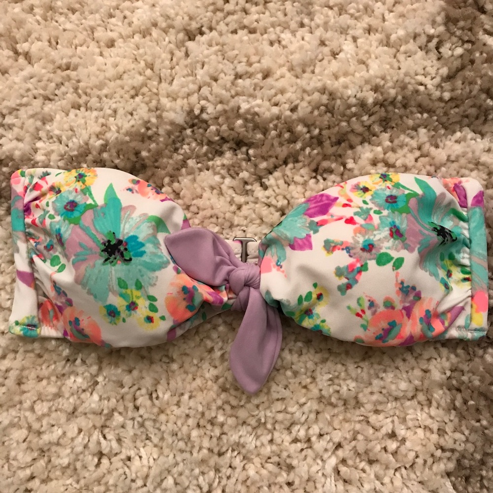 Victoria secret PINK floral bandeau swim top